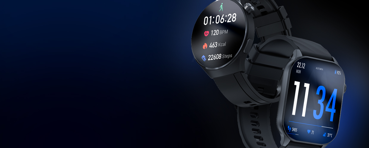 Smartwatches Altora™ – utilização simples, conforto diário, longa autonomia