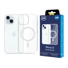 Capa resistente com MagSafe para Apple iPhone 15 - 3mk EverClear MagCase