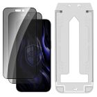 2x Vidro temperado com filtro de privacidade e aplicador para Apple iPhone 16 Pro Max - 3mk HARDY® Privzone 9H™