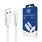 Cabo USB-A para Lightning 12W 2.1A 1.2m - 3mk Hyper Cable Branco