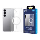 Capa resistente com MagSafe para Samsung Galaxy S25 - 3mk EverClear MagCase