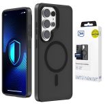Capa fumada com MagSafe para Samsung Galaxy S25 Ultra – 3mk HARDY® Hazy MagCase™ Black