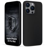 Capa de silicone para Apple iPhone 15 Pro Max - 3mk HARDY® Mellow Case™ Black