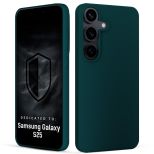 Capa de silicone para Samsung Galaxy S25 - 3mk HARDY® Mellow Case™ Dark Green
