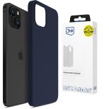 Capa de silicone para Apple iPhone 15 - 3mk HARDY® Mellow Case™ Dark Blue