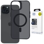 Capa fumada com MagSafe para Apple iPhone 15 Plus – 3mk HARDY® Hazy MagCase™ Black