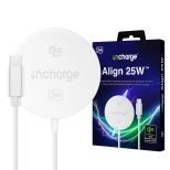 Carregador sem fios 25W MagSafe Qi2.2 3mk incharge® Align 25W™ para Android branco