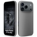 Capa de silicone para Apple iPhone 17 Pro Max - 3mk HARDY® Mellow Case™ Gray