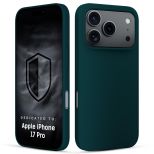 Capa de silicone para Apple iPhone 17 Pro - 3mk HARDY® Mellow Case™ Green