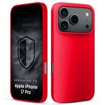 Capa de silicone para Apple iPhone 17 Pro - 3mk HARDY® Mellow Case™ Red