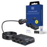 Carregador de carro para 7 dispositivos 3mk Car Power Splitter 120W PD QC PPS UCB-C USB-A