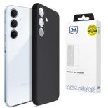 Capa de silicone para Samsung Galaxy A55 5G - 3mk HARDY® Mellow Case™ Black