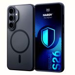Capa fumada com MagSafe para Samsung Galaxy S26 – 3mk HARDY® Hazy MagCase™ Black