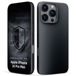Capa de silicone com MagSafe para Apple iPhone 16 Pro Max - 3mk HARDY® Mellow MagCase™ Black
