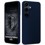 Capa de silicone para Samsung Galaxy S24 - 3mk HARDY® Mellow Case™ Dark Blue