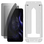 2x Vidro temperado com filtro de privacidade e aplicador para Samsung Galaxy S25 Edge - 3mk HARDY® Privzone 9H™