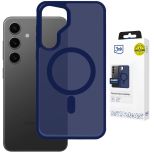 Capa fumada com MagSafe para Samsung Galaxy S25 – 3mk HARDY® Hazy MagCase™ Blue