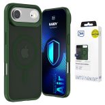 Capa fumada com MagSafe para Apple iPhone Air – 3mk HARDY® Hazy MagCase™ Green