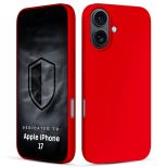 Capa de silicone para Apple iPhone 17 - 3mk HARDY® Mellow Case™ Red
