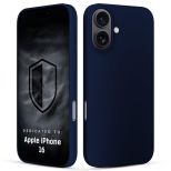 Capa de silicone para Apple iPhone 16 - 3mk HARDY® Mellow Case™ Dark Blue