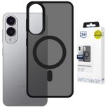 Capa fumada com MagSafe para Samsung Galaxy S25 Edge – 3mk HARDY® Hazy MagCase™ Black