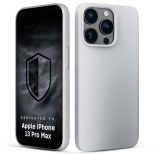 Capa de silicone com MagSafe para Apple iPhone 13 Pro Max - 3mk HARDY® Mellow MagCase™ Silver-White