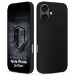 Capa de silicone para Apple iPhone 16 Plus - 3mk HARDY® Mellow Case™ Black