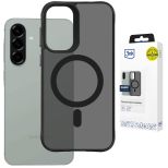 Capa fumada com MagSafe para Samsung Galaxy A36/A56 – 3mk HARDY® Hazy MagCase™ Black