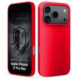 Capa de silicone para Apple iPhone 17 Pro Max - 3mk HARDY® Mellow Case™ Red