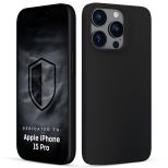 Capa de silicone com MagSafe para Apple iPhone 15 Pro - 3mk HARDY® Mellow MagCase™ Black