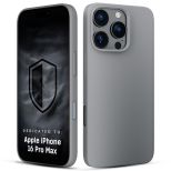 Capa de silicone com MagSafe para Apple iPhone 16 Pro Max - 3mk HARDY® Mellow MagCase™ Natural Titanium