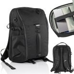 Mochila para portátil 16" 3mk HARDY® 360™ Fabric com proteção 360° AST™ – empresarial, de viagem, clamshell