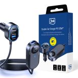 Carregador de carro 3mk Double Car Charger 135W PD QC PPS USB-C USB-A
