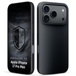 Capa de silicone com MagSafe para Apple iPhone 17 Pro - 3mk HARDY® Mellow MagCase™ Black