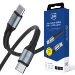 Cabo 1m 100W 20V/5A 3mk Hyper Cable N-SERIES USB-C para USB-C 100W™ Preto