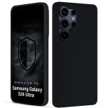 Capa de silicone para Samsung Galaxy S24 Ultra - 3mk HARDY® Mellow Case™ Black