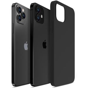 Capa de silicone para Apple iPhone 12 - 3mk HARDY® Mellow Case™ Black