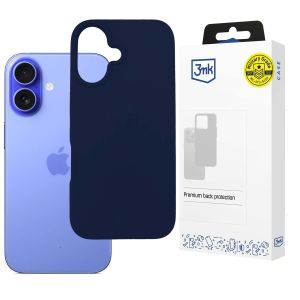 Capa de silicone para Apple iPhone 16 - 3mk HARDY® Mellow Case™ Dark Blue