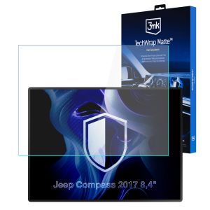 Película de proteção mate para ecrã de navegação para Jeep Compass 2017 8,4" – 3mk TechWrap Matte™ Center Display