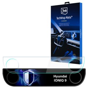 Película de proteção mate para ecrã de navegação para Hyundai IONIQ 9 2024- – 3mk TechWrap Matte™ Center Display