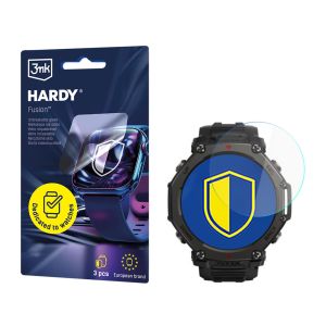 Vidro híbrido para smartwatch Amazfit T-Rex 3 Pro 44mm - 3mk HARDY® Fusion Watch Protection™