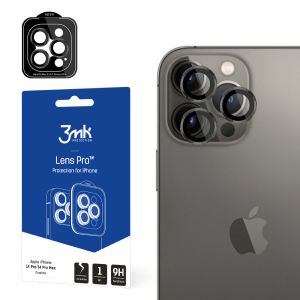 Vidro temperado para lente de câmara para Apple iPhone 14 Pro - 3mk Lens Protection Pro Black