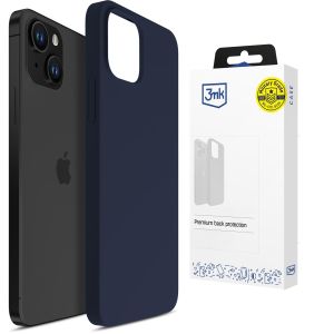 Capa de silicone para Apple iPhone 15 - 3mk HARDY® Mellow Case™ Dark Blue