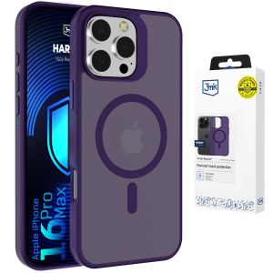 Capa fumada com MagSafe para Apple iPhone 16 Pro Max – 3mk HARDY® Hazy MagCase™ Purple