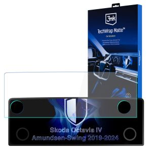 Película de proteção mate para ecrã de navegação para Skoda Octavia IV Amundsen-Swing 2019-24 – 3mk TechWrap Matte™ Center Display