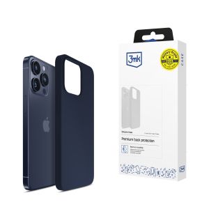 Capa para Apple iPhone 15 Pro Max - 3mk Silicone Case Azul Escuro