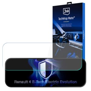 Película protetora mate para o ecrã do painel de instrumentos de Renault 4 E-Tech Electric Evolution - 3mk TechWrap Matte Cluster™
