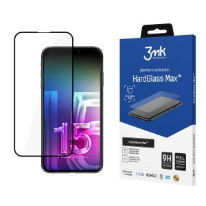 Vidro temperado reforçado para Apple iPhone 15 Pro - 3mk HardGlass Max