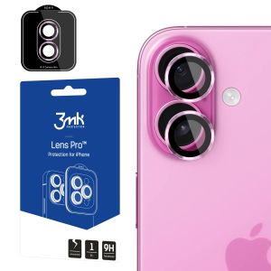 Vidro temperado para lente de câmara para Apple iPhone 17 - 3mk Lens Protection Pro Black