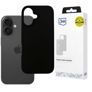 Capa de silicone para Apple iPhone 16 Plus - 3mk HARDY® Mellow Case™ Black